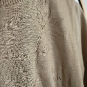 Tan Short Sleeve Knit Top